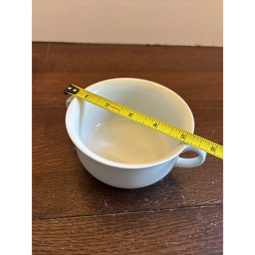 1- Williams Sonoma Soup bowl Essential White 2 Double Handle‎ Small Casserole